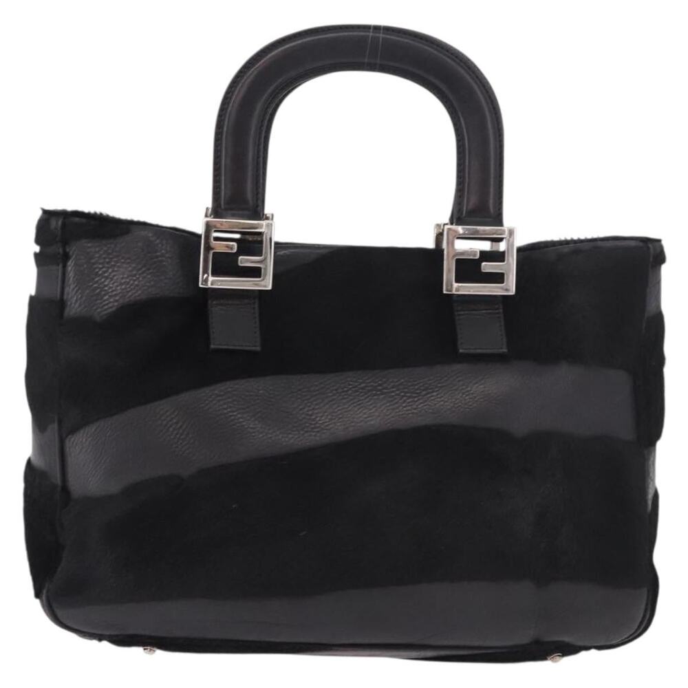 Fendi Leather Harako Handbag Black